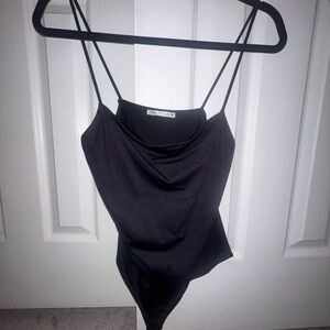 Zara Sleek Black Bodysuit